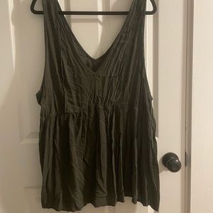 Olive green tank top